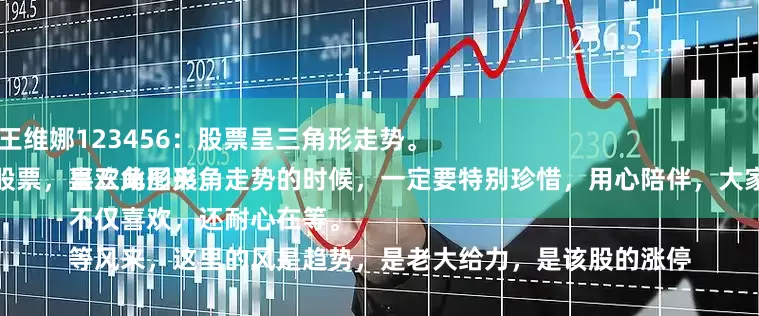 倍悦网配资 王维娜123456：股票呈三角形走势。
每当遇到此股票，呈三角形夹角走势的时候，一定要特别珍惜，用心陪伴，大家都知道，我喜欢此图形。
不仅喜欢，还耐心在等。
等风来，这里的风是趋势，是老大给力，是该股的涨停